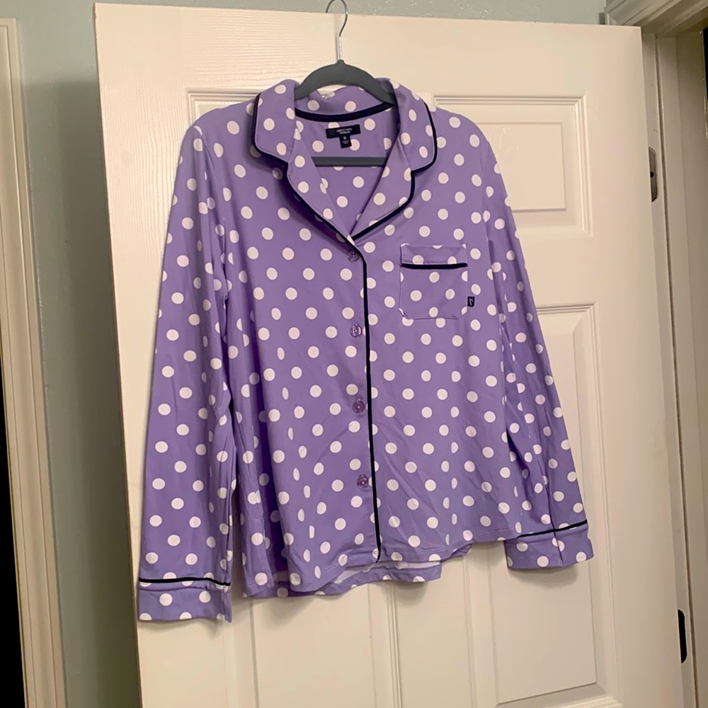 Purple and white polka dot Vera wang pajamas